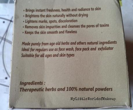 Shudhvi Naturals Therapeutic Face Cleasning Powder Review