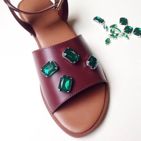 DIY Luxurious Asymmetrical Rhinestone Sandals