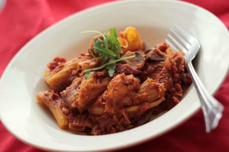 7 Delicious Dinner Ideas for Meat Free Week Black Garlic Rigatoni