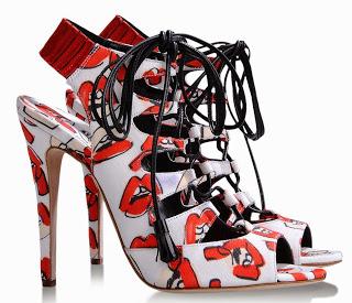 Shoe of the Day | Brian Atwood X Drawbertson Tie Me Up Lips Gladiator Sandals