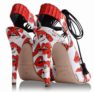 Shoe of the Day | Brian Atwood X Drawbertson Tie Me Up Lips Gladiator Sandals