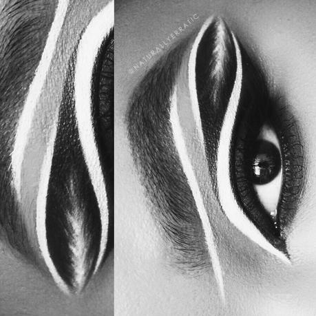 Black x White Eye Makeup // Eyes