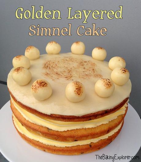 Golden Layered Simnel Cake
