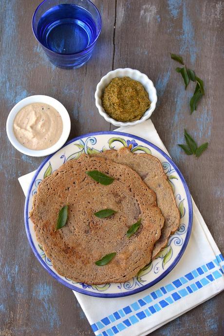 Ragi Adai (Finger Millet & Lentil Dosa)