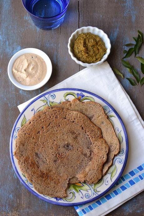 Ragi Adai (Finger Millet & Lentil Dosa)