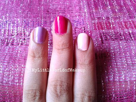 Oriflame The One Long Wear Nail Paint in Ballerina Rose, Fuschia Allure and Lilac Silk Review