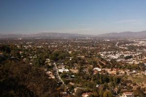 View from Mulholland drive overlooking the San Fernando Valley