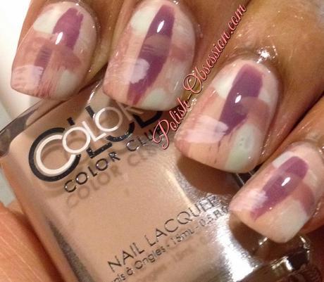 Brush Stroke Nail Art - Color Club Shift Into Neutral