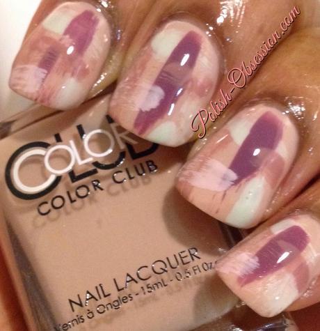 Brush Stroke Nail Art - Color Club Shift Into Neutral