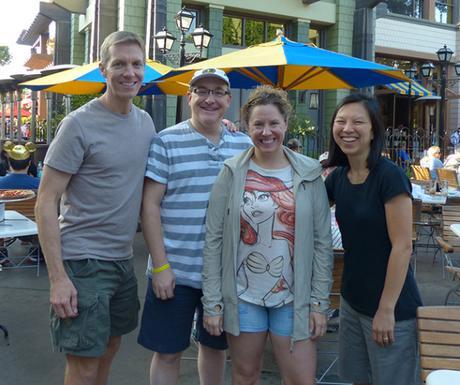 Mike Sohaskey, Wally, Larissa & Katie Ho at Downtown Disney