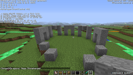 Stonehenge, in Wiltshire, recreated in Minecraft blocks 