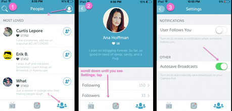 How to autosave periscope broadcasts