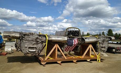 Sandbar Mitchell, was finally lifted out of the Alaska wilderness last year, and is getting rebuilt at the Warbirds of Glory museum