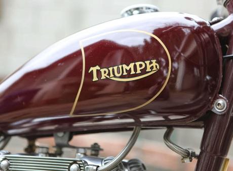 a 1949 Triumph customized by Von Dutch sold for 32 thou at Bonhams