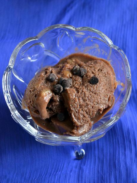 banana chocolate ice cream - eggless icecream