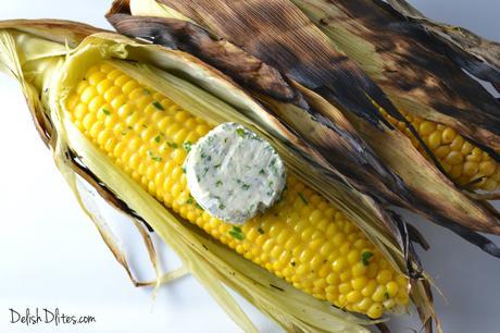 Grilled Corn with Parmesan Herb Butter