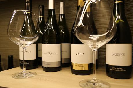 A lineup of St. Andrea Wines