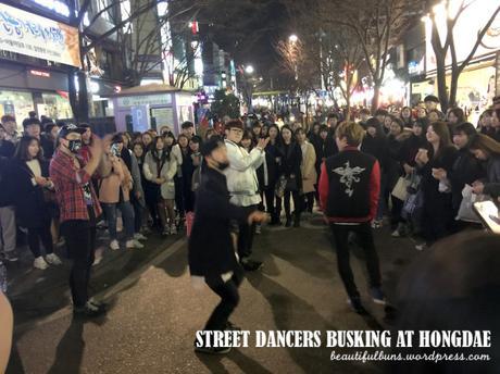 Hongdae Night time street dancers