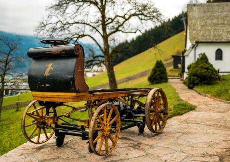 the first car designed by Ferdinand Porsche was unearthed from hiding and bought up by Porsche