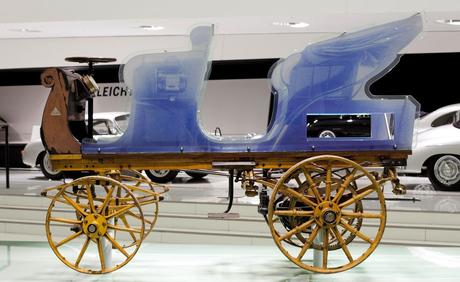 the first car designed by Ferdinand Porsche was unearthed from hiding and bought up by Porsche