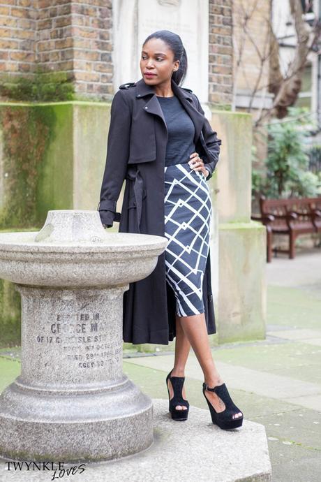 Today I'm Wearing: Monochrome Midi Skirt