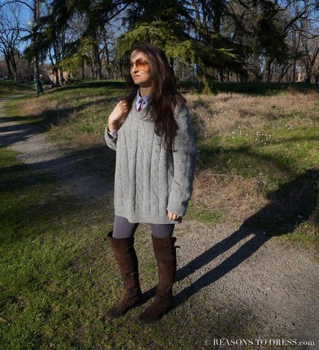 early spring fashion, what to wear in the early spring, how to transition to spring, over the knee boots, over the knee suede boots, over the knee boot trend, how to wear over the knee boots, how to wear a man's sweater, style ideas, fashion blog, mom fashion blog, expat fashion blog, italy blog, italy lifestyle blog, life and style blog in italy, fashion and style in italy, spring trends, spring trends for moms, mom style blog, mom style advice, personal advice and style, modena, what to do in modena, where to go in modena, piazza modena, la gioja, la gioja jewelry, la gioja jewellery, murano glass jewellery, murano glass jewelry, giveaway