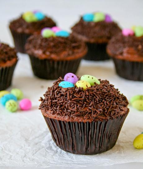 CHOCOLATE EASTER NEST CUPCAKES