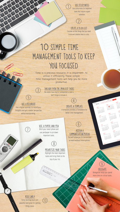 10 Simple Time Management Tools To Keep You Focused #infographic
