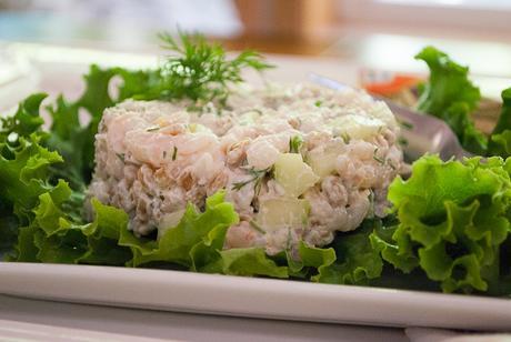Mediterranean Shrimp Salad with Avocado and Feta Cheese