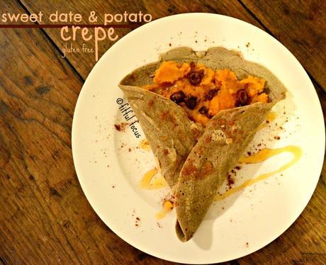 Sweet Date & Potato Crepe, gluten free via @FitfulFocus