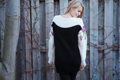 Roses & Cables pullover