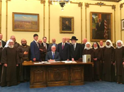 Grinning Nuns Friars Standing Beside Anti-Gay Bigots: Discussion U.S. Catholic Church Should Having About Indiana, Refuses Have