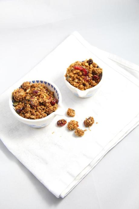 Cranberry Oat Homemade Granola | Vegan, Sugar-free