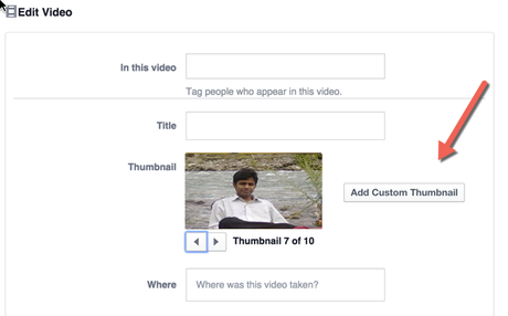 Change Facebook Video Thumbnail : eAskme