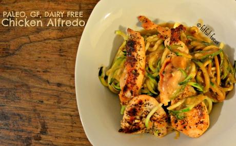 Paleo, Gluten Free, Dairy Free Chicken Alfredo via Fitful Focus
