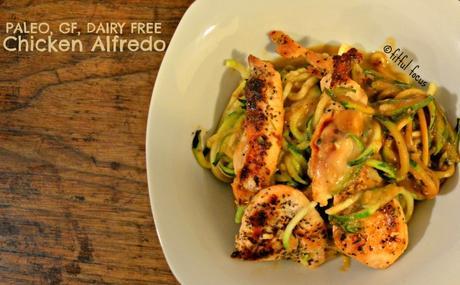 Pin It Party! Paleo, Gluten Free, Dairy Free Chicken Alfredo via Fitful Focus