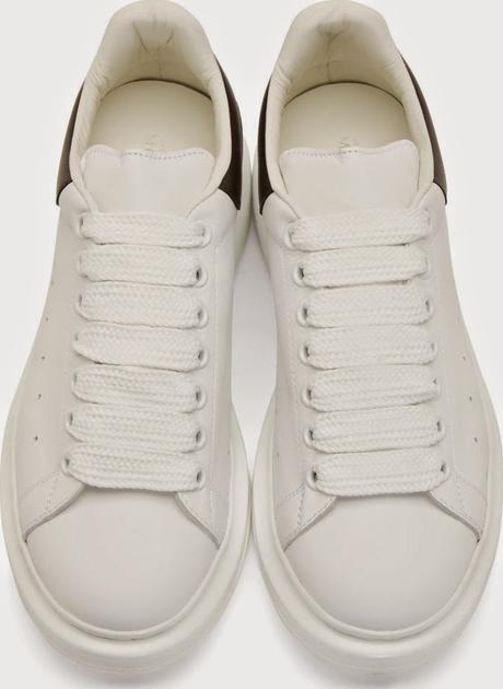 White Heights:  Alexander McQueen Leather Big Sole Sneakers