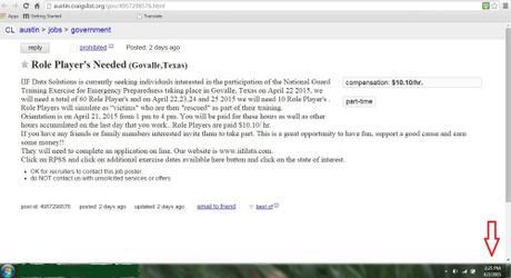 Austin TX Craigslist role players needed