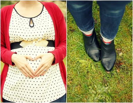 Polka dots, a headscarf, and jeans | www.eccentricowl.com