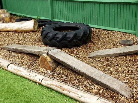 Our garden plans: tyres and wood