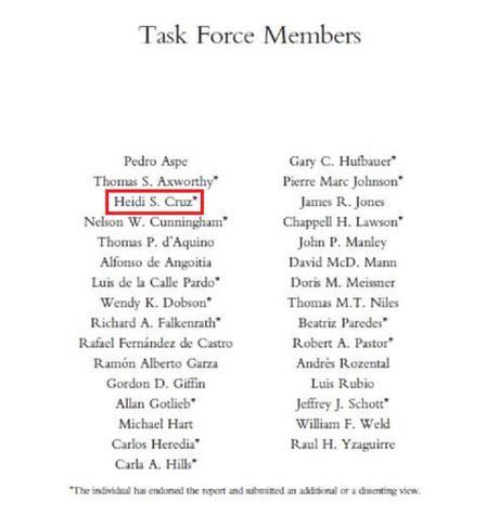 Task Force on North America Union members