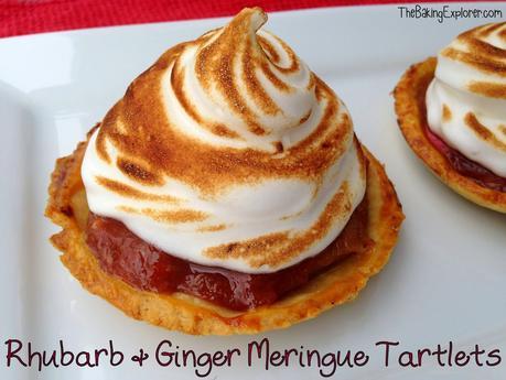 Rhubarb & Ginger Meringue Tartlets