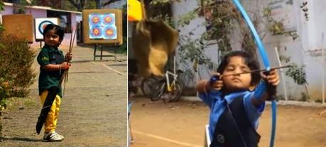Dolly Shivani, the archer creates record at age 3 !!