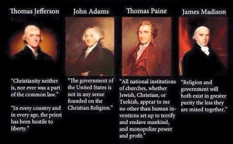 'Some of the most notable and prolific writers coming out of the founding of our country had made it absolutely clear that in no way were they going to allow a theocracy within our republic.'