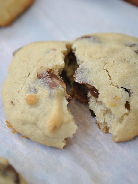 peanut butter banana chocolate chip cookie
