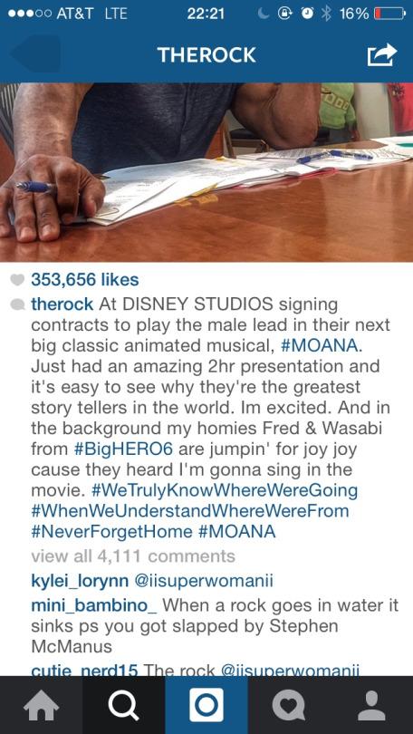 The Rock Joins Disney’s MOANA