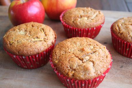 Apple Spice, Red Fife Muffins (Dairy and Refined Sugar Free)