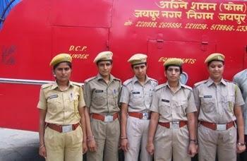 Female Fire Fighters Rajasthan Jaipur India