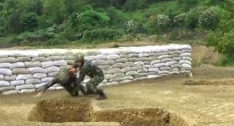 Chinese Snipers train hard ...... and the grenade that fell nearby !!