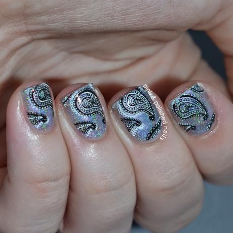 Double Stamped Paisley Nails